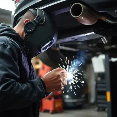 Muffler repair and welding process